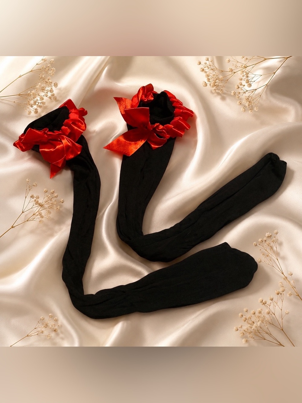 New red bow stockings